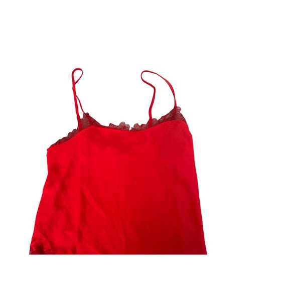 Free People Red Lace Trim Cami Top - Picture 2 of 6